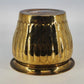 Brass Planter Pot Ribbed India 7.5" Boho Mid Century Decor In/Outdoor Vtg