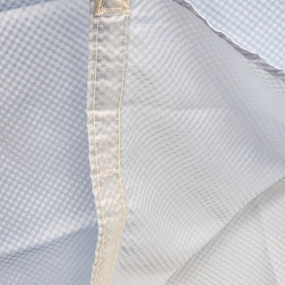Soft Blue Polyester Square Pavers Honeycomb Waffle Cloth Pattern Shower Curtain