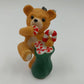 2 Hallmark Keepsake 1989 Christmas Ornaments CHRISTMAS KITTY Cinnamon Bear Vtg