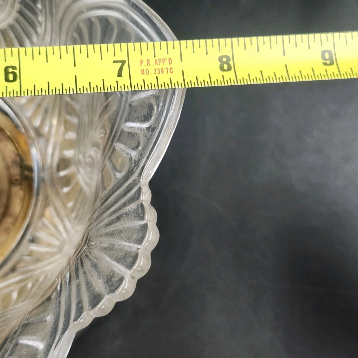 Antique Victorian Clear Pressed Glass Kerosene Oil Lamp Chimney Shade 14"
