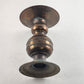 Brass Pillar Candle Holder Center Spike Candlestick 5" Across x 7" High Vintage