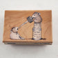 Stampabilities Sew What & Mouse Drops Wooden Mounted Rubber Stamps Lot of 2