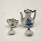 Miniature Tea Set 23774 Blue Windmill 4.5" China w/ Box Collectible Decor