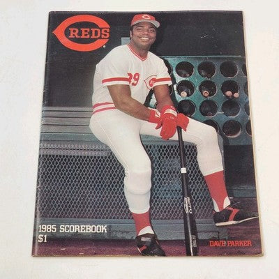 1985 Cincinnati Reds vs New York Mets Scorebook Dave Parker Program Unscored