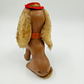 Woolikin Brown Faux Leather & Fur Stuffed Cigar Smoking Dog Vintage MCM Japan