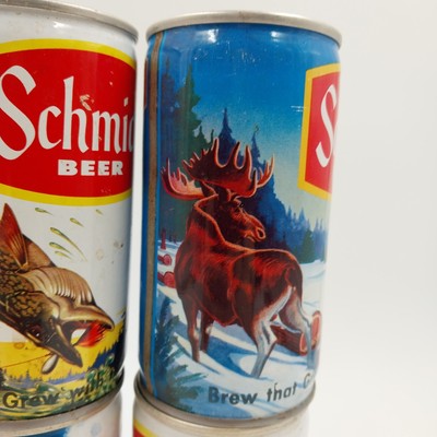8 Schmidt Beer Can Pull Tab Empty Northwest American Wildlife Outdoor Vintage