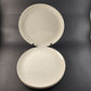 Set of 4 Dinner Plates Solid White 10.25" Diameter No Pattern Generic Shiny
