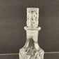 Edwardian Clear Pressed Glass Perfume Cologne Bottle Antique Apothecary Lid 6.3"