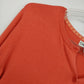 Cherokee Orange Cardigan Sweater Button Front Lightweight Knit Women Medium