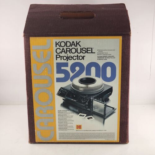 Kodak Carousel 5200 Slide Projector System F/3.5 Zoom Lens Carousel Tray Manual