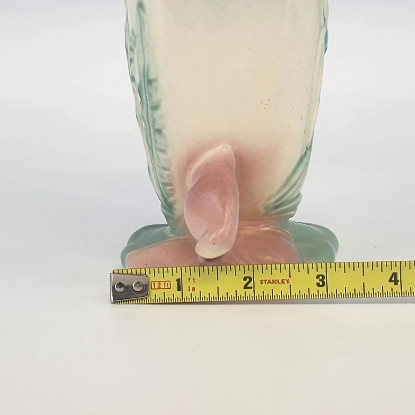 Hull Art Pottery Bow Knot Vase B-9 Blue Pink Floral 1949 Matte 8.5" USA Vintage