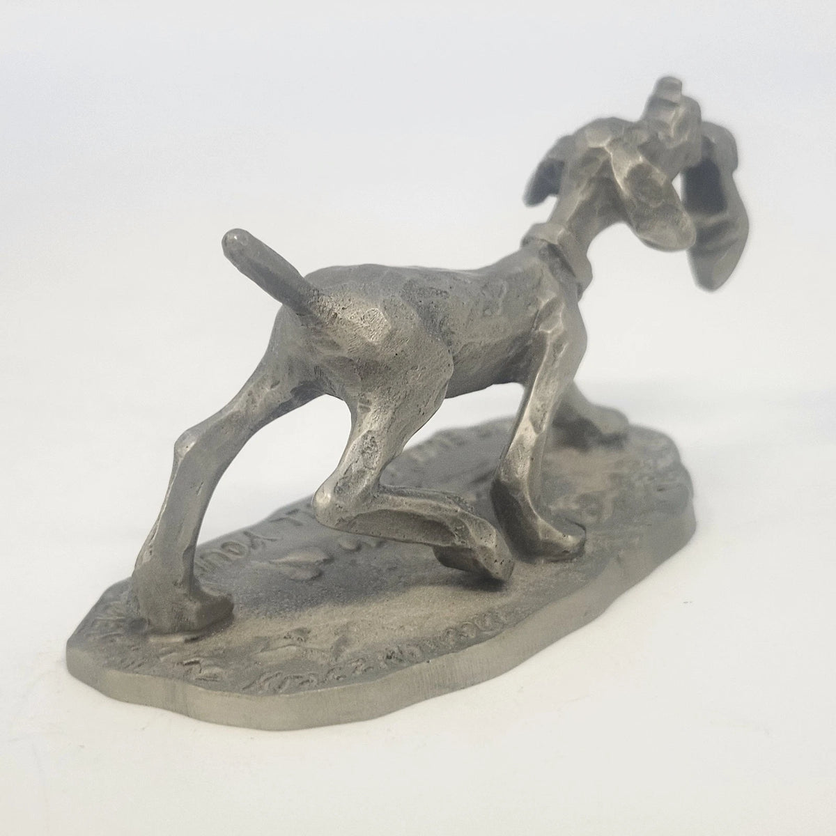 Hallmark Little Gallery Dog Shoe Fine Pewter Figurine Kraczkowski 1975 Vintage