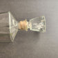 Prop Whiskey Decanter Clear Glass Bottle w Corked Stopper 12” Tall Stopper Stuck