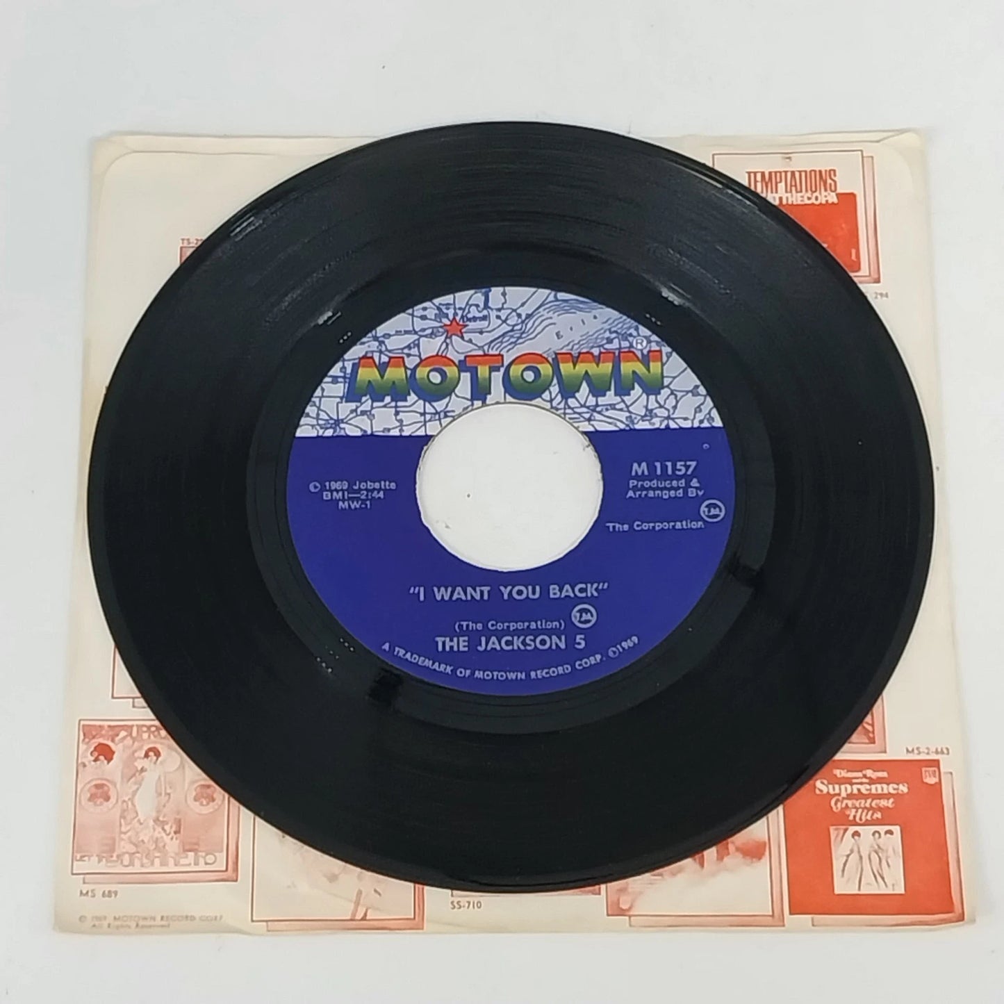 Jackson 5 I Want You Back 45 RPM Vinyl Motown M 1157 1969