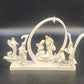Napco Joy Nativity Musical Figurine Holy Family Wise Men Angel 9" Christmas Vtg