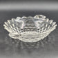 Fostoria American Clear Serving Bowl 8.75" w 2 Handles Cubist Design Glass Vtg