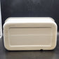 White Enamelware Lasagna Roasting Baking Pan Black Rim 14 in Farmhouse Vintage