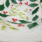 Holly Berry Christmas Large Bowl 14" Raised Berries & Leaves Opaque Glass Vtg