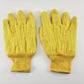 3 Men’s Large Yellow Work Gloves Clute Cut Knit Wrist Fleece Lined