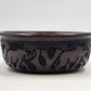 Hand-Carved Wood Bowl Kingdom Swaziland Eswatini Africa Intricate Animal Carving