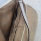 Kathy Van Zeeland Beige Croc Crossbody Bag Studded Rhinestone Heart Clasp Vtg