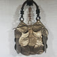 Gallantry Gold Coin Flap Purse Handbag Shoulder Beaded Large Zipper