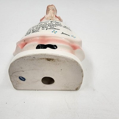 Mother in the Kitchen Prayer Lady Napkin Holder By Enesco 50s-60s Japan