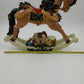 Christmas Holiday Decoration Musical Rocking Horse Basket of Toys Polyresin 12"