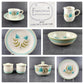 Tulip Time Earthenware China by Franciscan Blue Green Tulip Blue Green Rim