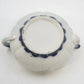 Hand Painted Porcelain Teapot 7.5"Pink Roses Cobalt Blue Gold Accents w Lid Vtg