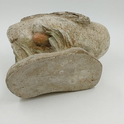 Midori Studio Concrete Carved Sleeping Goose Duck 8.5" Vintage