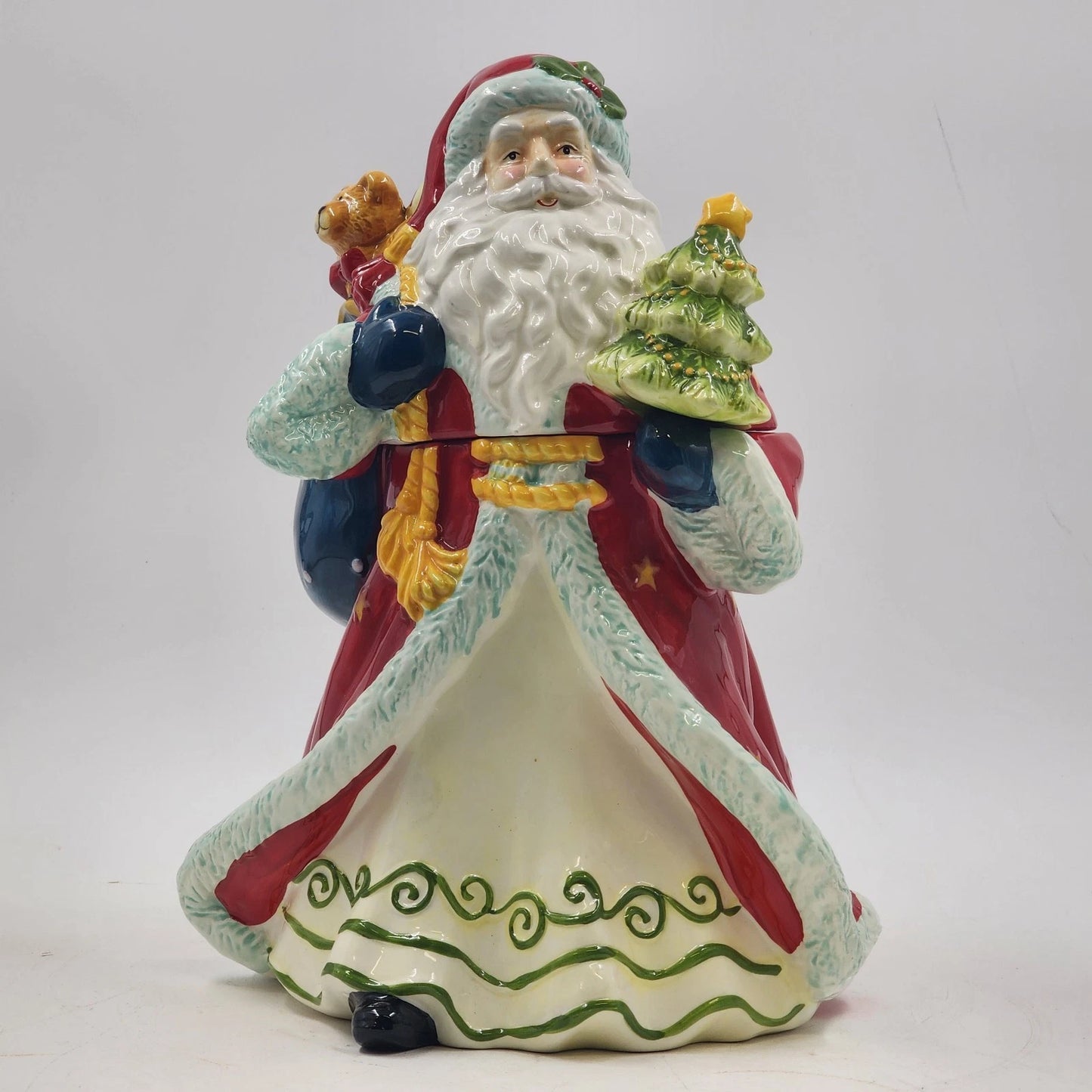 Christmas Santa Cookie Jar 12.5" Tall JC Penney Home Collectors Decor Edition
