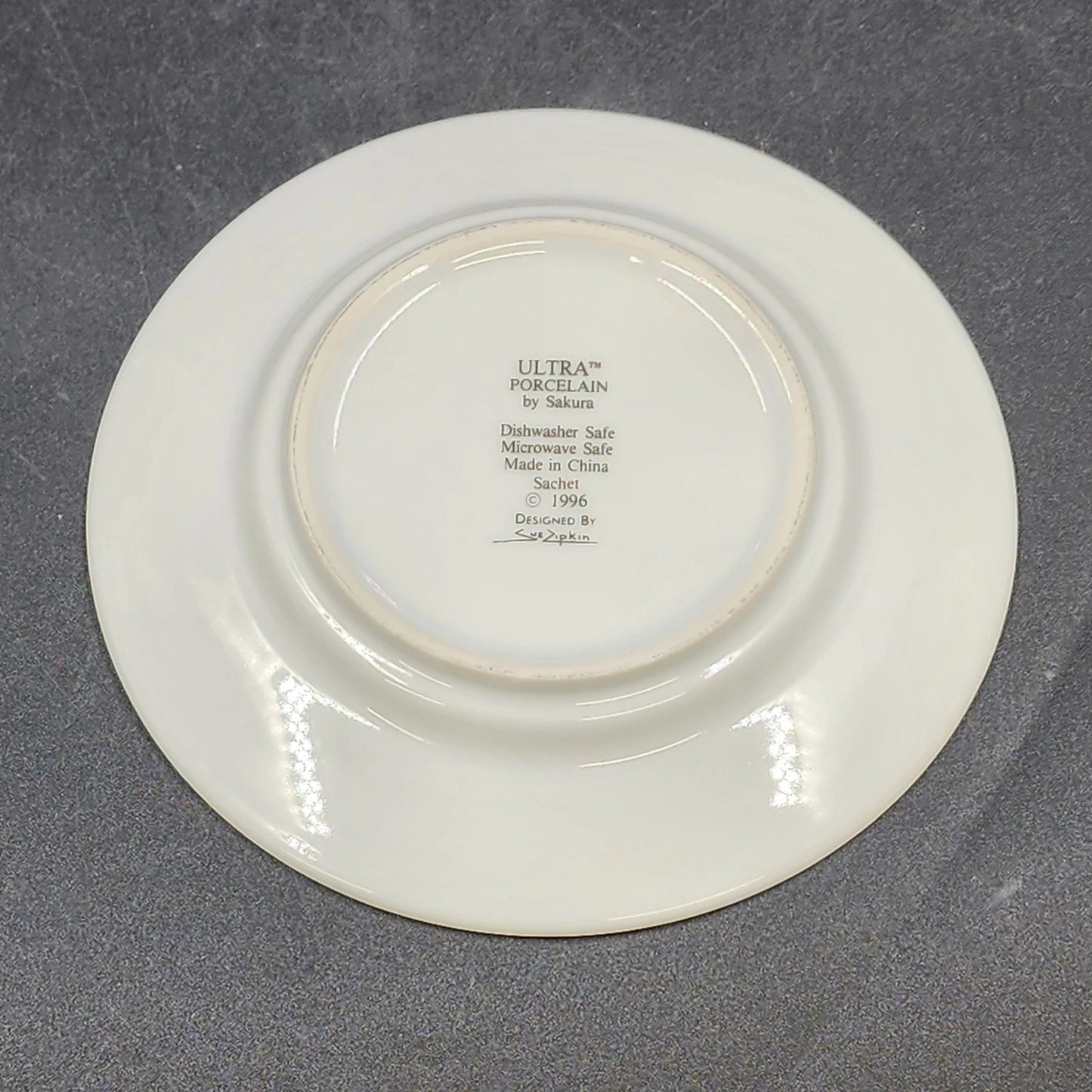 4 Sakura Sachet Saucer Plate 6.25" Ultra Porcelain Sue Zipkin Herbs Floral 1996