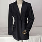 Rena Rowan Black Blazer One Button Closure 100% Wool Size 4 Lined 2 Pockets EUC