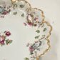 Haviland Limoges France Serving Plate Rose Colorful Flowers Gold Scallop Edge 9"