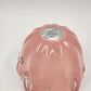 Murano Glass White Crystal Pink Bowl Handmade Italy Italian Blown Glass Oblong