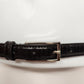 Woman's Size 10 Petite Black Belt With Snakeskin Pattern Buckle 36"