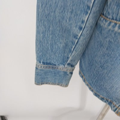 Mossimo Blue Denim Jeans Jacket XXL Long Sleeve 100% Cotton Made in Hong Kong