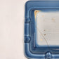 Rookwood Art Pottery Vintage MCM Teal Blue White Ashtray 8.75" Square Repaired
