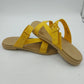 Crocs Tulum Women’s Yellow Strappy Buckle Sandals Iconic Comfort Size W7