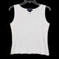 SML Sport White Sleeveless Tank Top Women's Medium Cotton Stretch Made Guatemala