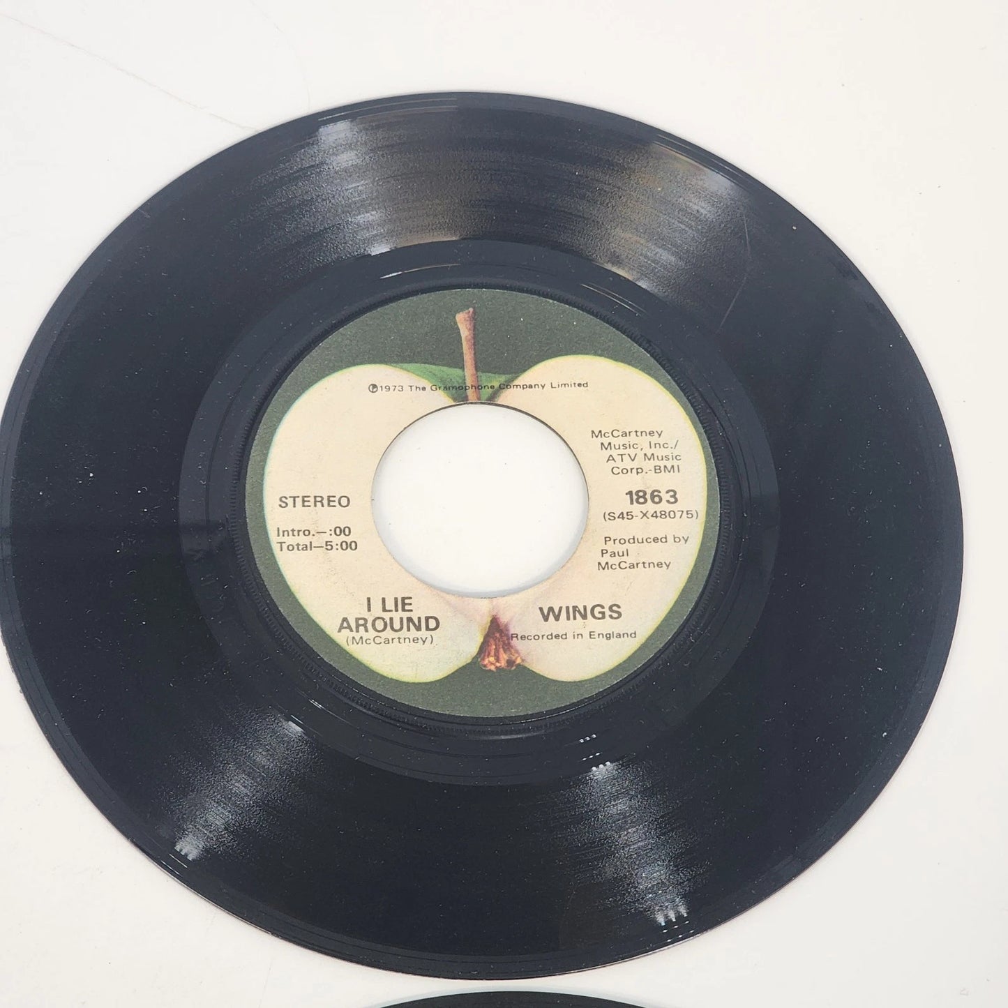 1970s 4-Pack 45RPM Vinyl Wings, Lennon, Flack & Boone Records