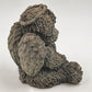 Angel Bear Brown Concrete Statue Halo Wings Cross Garden Decor 6"