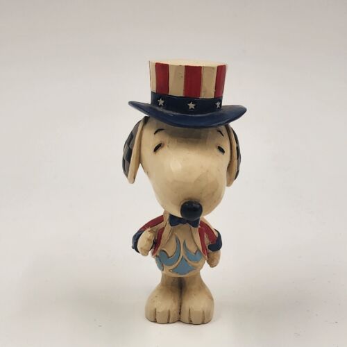 Peanuts Patriotic Snoopy Miniature Figurine by Jim Shore 3.75" Tall Multicolor