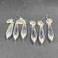 6 Rock Icicle Spear Crystal Plastic Chandelier Prisms 2" Ocatagon Accent & Wire