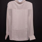 Worthington White Essentials Pleated Long Sleeve Blouse Size 10 Women