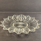 11" Round Tidbit Tray Platter Petal Pattern Scalloped Federal Glass Vintage