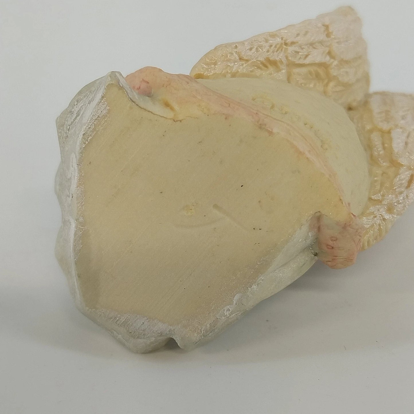 Praying Angel White Pink Resin Figurine Textured Halo 5" United Design Corp USA