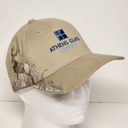 Dri-Duck Wildlife Series Standing Buck Beige Adjustable Cap Athens Glass Service