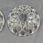 2 Pressed Glass Bobeche Chandelier Part Cups 4" Scalloped Edge